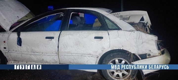 Водитель из Иваново ночью не справился с управлением Audi. Есть пострадавшие