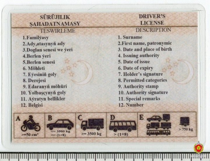 В Беларуси ГАИ остановила водителя с туркменскими правами. Оказалось, купил в интернете