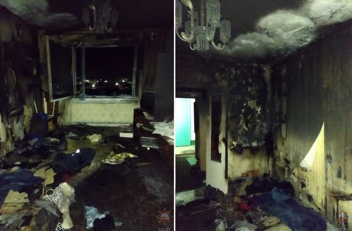 Три человека спасены работниками МЧС на пожаре в Барановичах