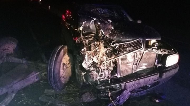 Автомобиль и гужевая повозка столкнулись в Лунинецком районе