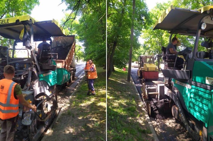В Бресте по ул. Кижеватова укладывают новый асфальт