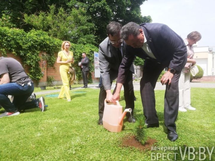 На территории Генерального консульства России был высажен свой сад в память о погибших в годы Великой Отечественной войны.