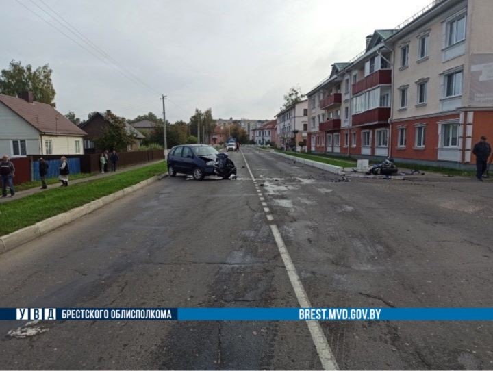 В Брестской области произошло серьезное ДТП с участием мотоцикла