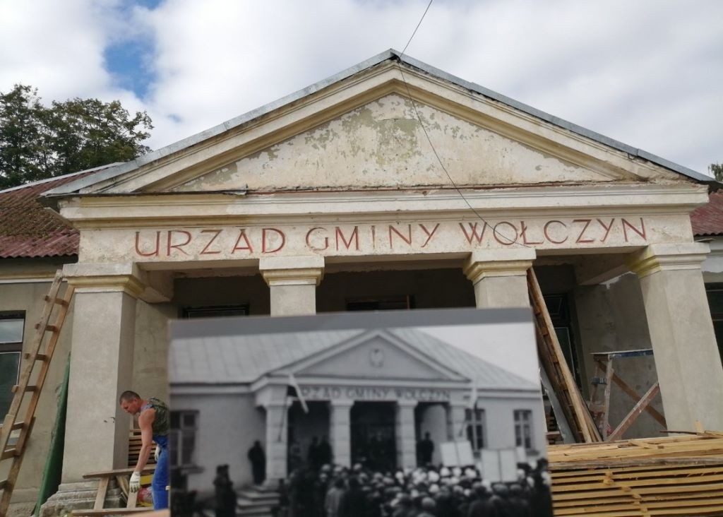 Под слоем штукатурки в Каменецком районе открылась интересная надпись