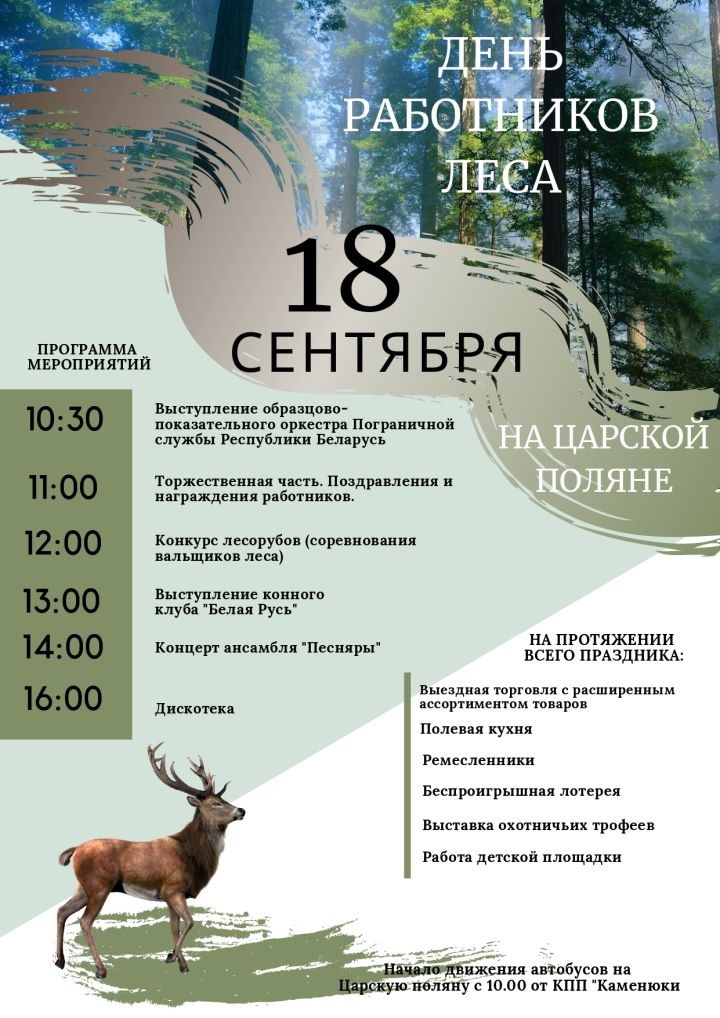 18 сентября в Беловежской пуще отметят День работников леса. Что в программе