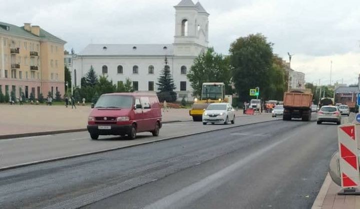 Дорожные работы на Ленина в Бресте
