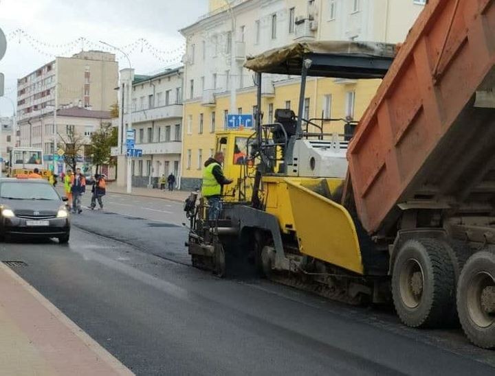 Дорожные работы на Ленина в Бресте