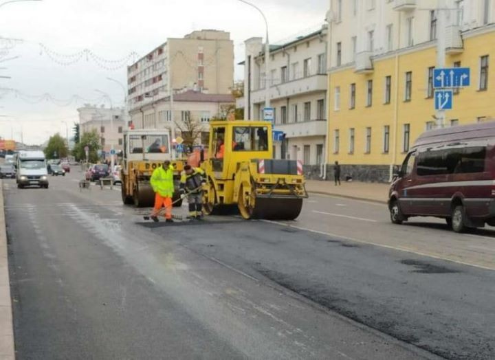 Дорожные работы на Ленина в Бресте