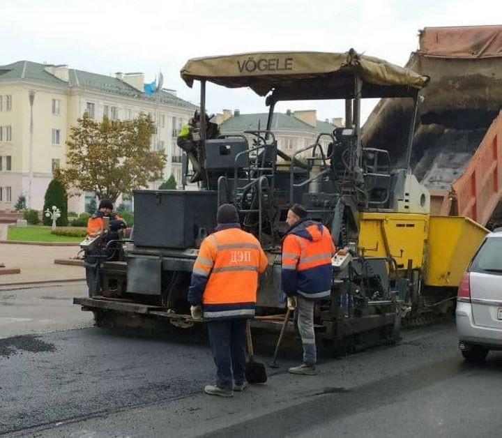 Дорожные работы на Ленина в Бресте