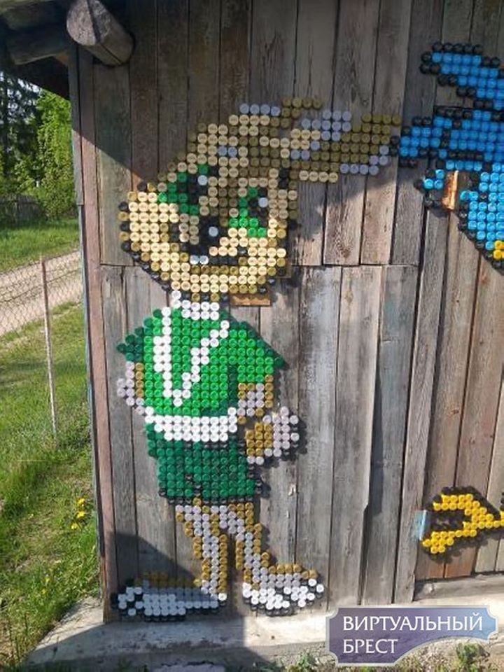 На Чебурашку ушло два года! Герои мультиков из крышечек «поселились» в Брестском районе