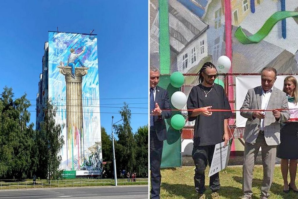 В Беларуси появился новый мурал высотой в 12 этажей. В каком городе?