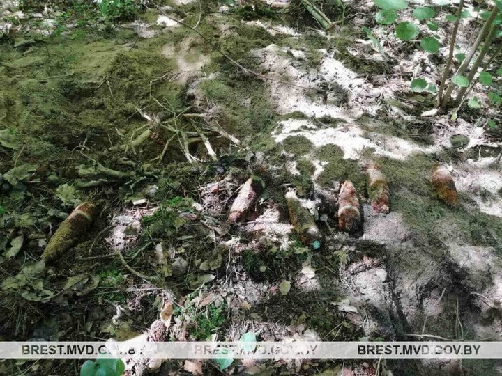 Снаряды времен войны нашли в поле в Жабинковском районе