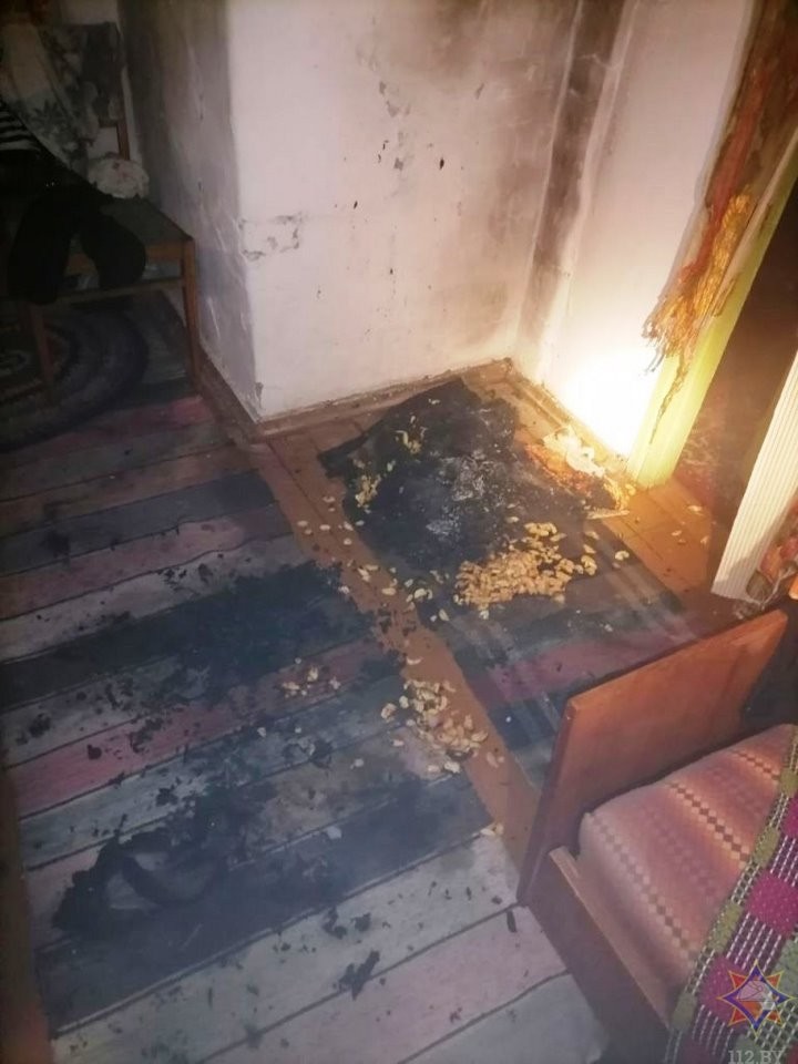На пожаре в Ивацевичском районе мужчина получил ожоги