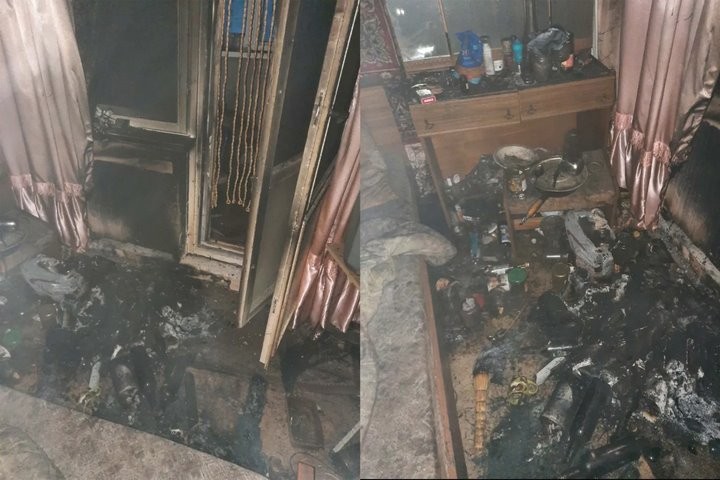 В квартире в Белоозерске загорелся ковер