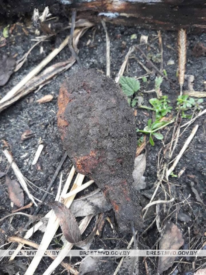 Жительница Брестской области нашла возле дома гранату времен войны