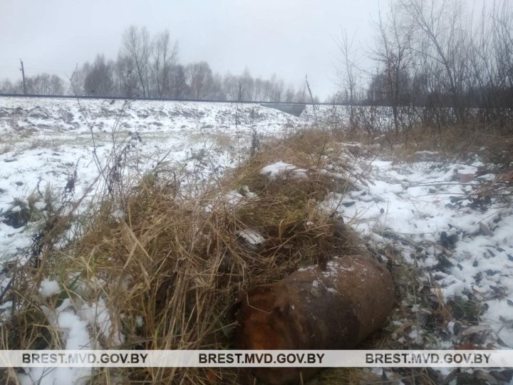 В Кобринском районе обнаружена авиабомба времен Великой Отечественной войны