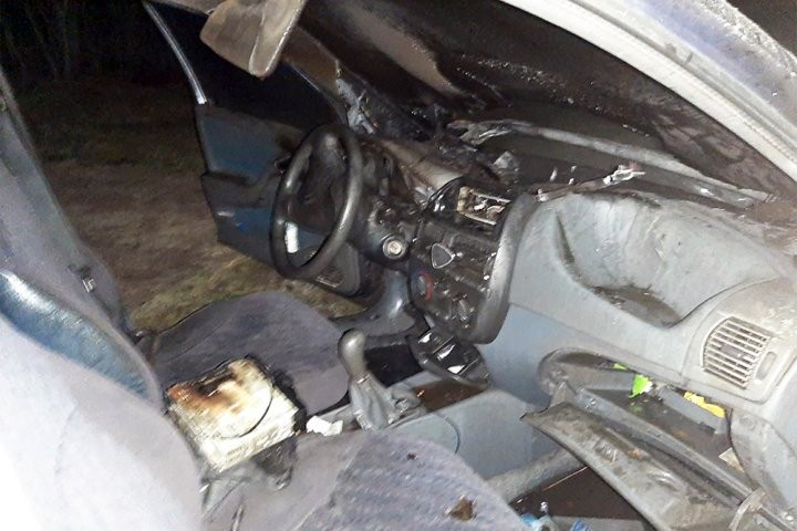 В Брестской области горел автомобиль