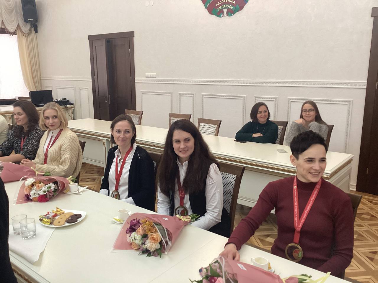 В брестском горисполкоме чествовали женскую волейбольную команду «Прибужье».