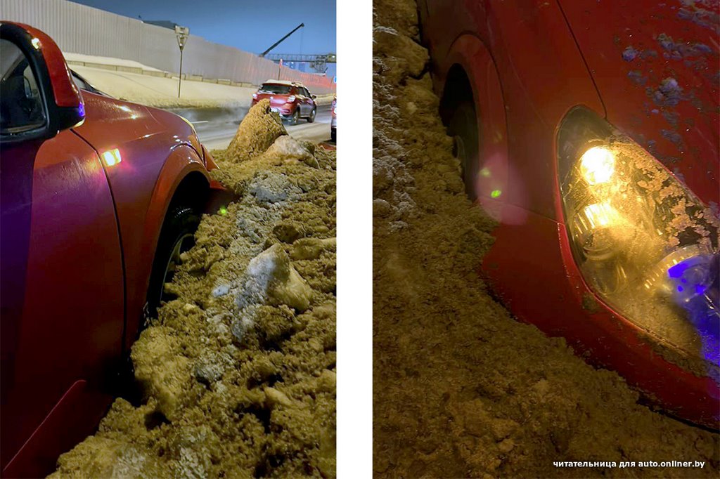 «Машина вообще не тормозила»: девушка врезалась в снежный вал и теперь винит дорожников. Комментарий ГАИ