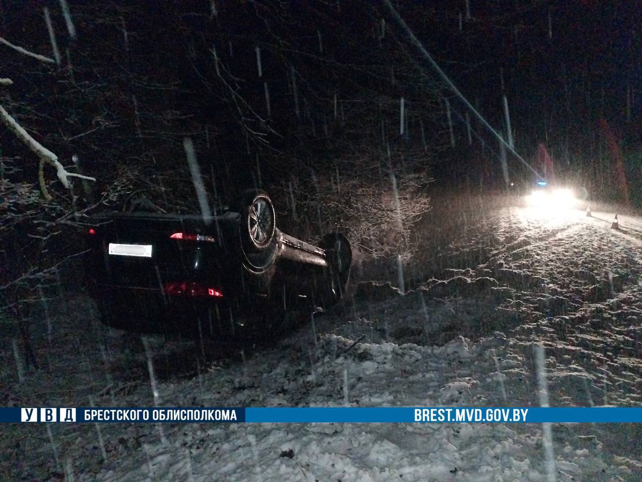 Выпадение снега спровоцировало ряд ДТП на территории Брестчины