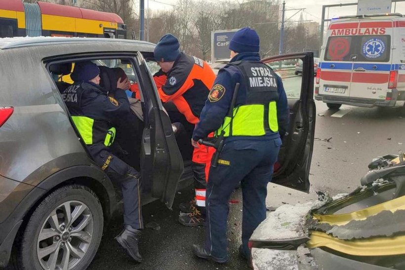 В Варшаве белорус попал в ДТП с тремя автомобилями