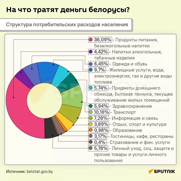 На что тратят деньги белорусы – инфографика