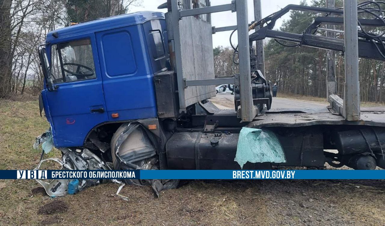 Смертельное ДТП с участием лесовоза в Малоритском районе