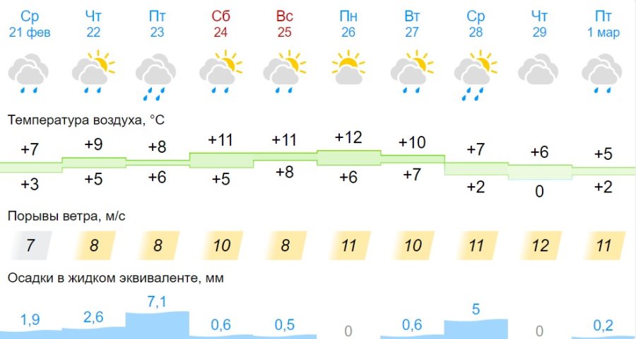 Какая погода ждет жителей Бреста на предстоящей неделе