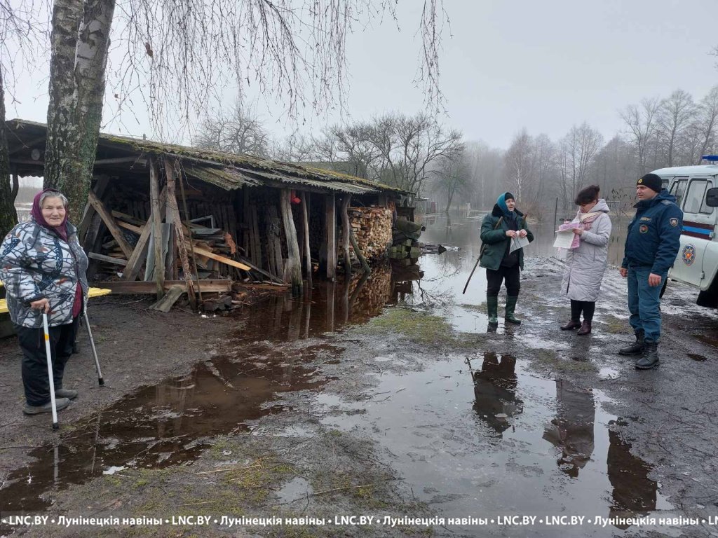 Подтопления подворий фиксируются в Лунинецком районе. Фотофакт