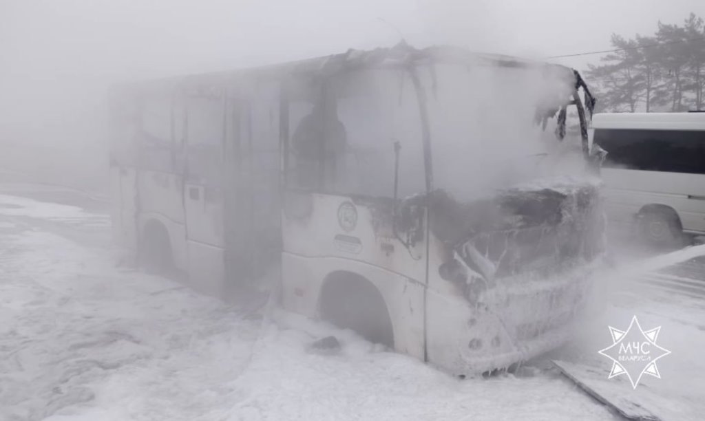 В Минске горел автобус