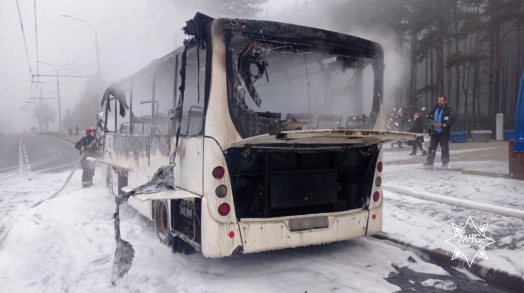 В Минске горел автобус
