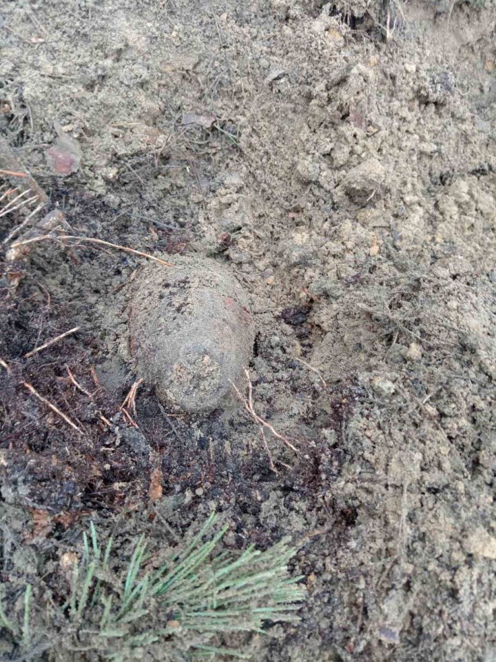 Под Пинском обнаружен артиллерийский снаряд времен Великой Отечественной войны