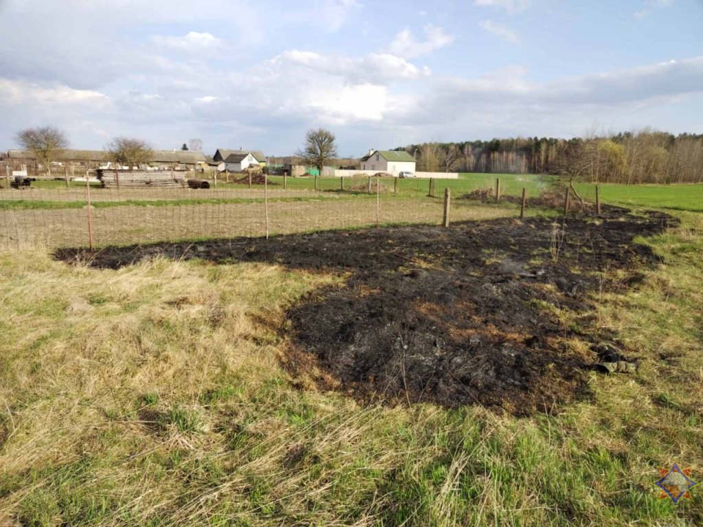 В Ивацевичском районе во время пала сухой растительности пострадал мужчина