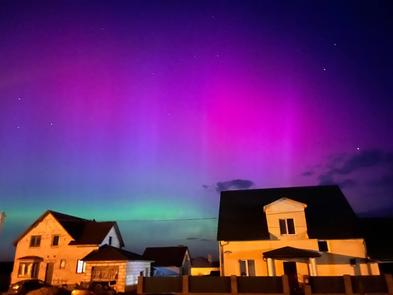 Полярное сияние в небе Беларуси