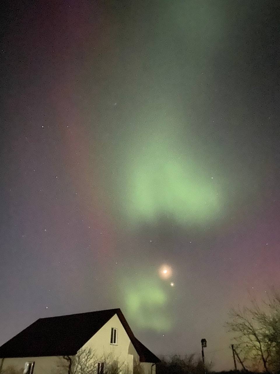 Полярное сияние в небе Беларуси