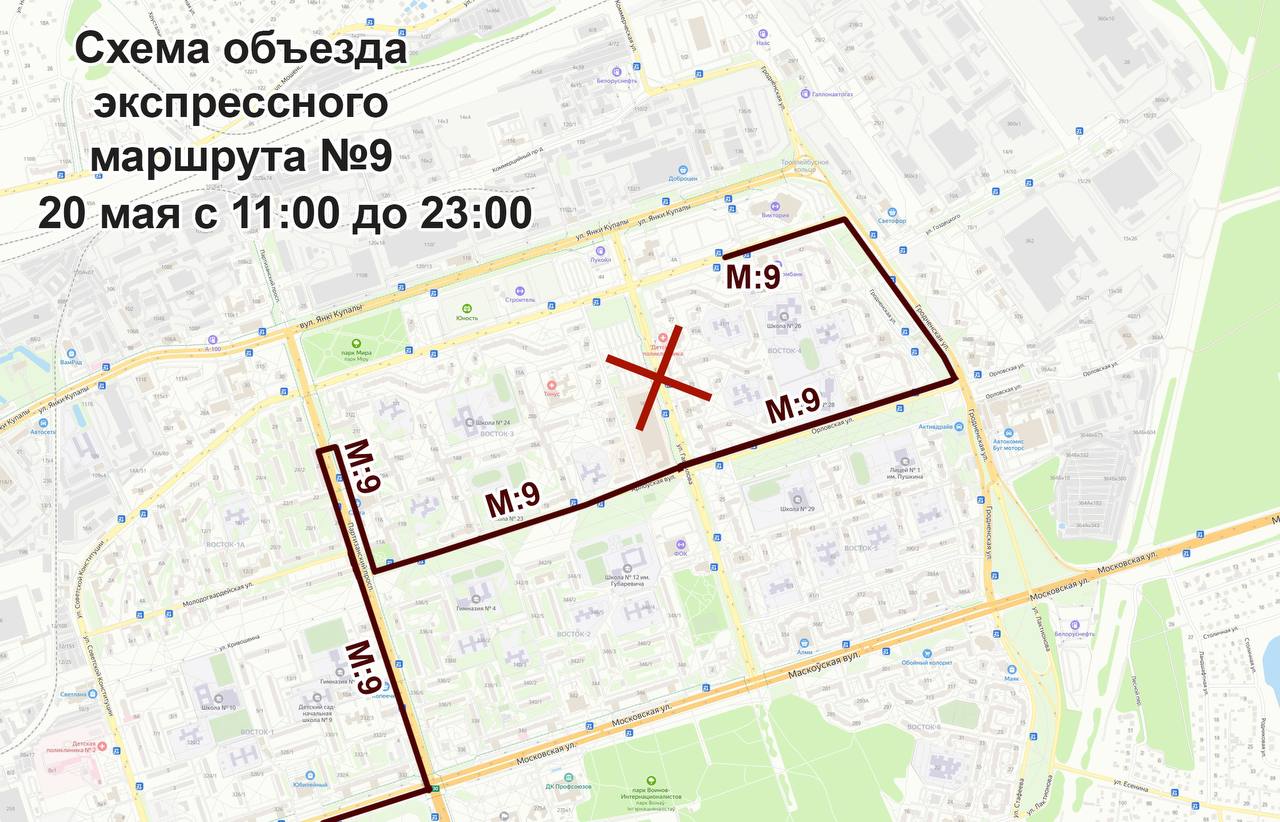 В Бресте 20 мая будут изменения в движении общественного транспорта