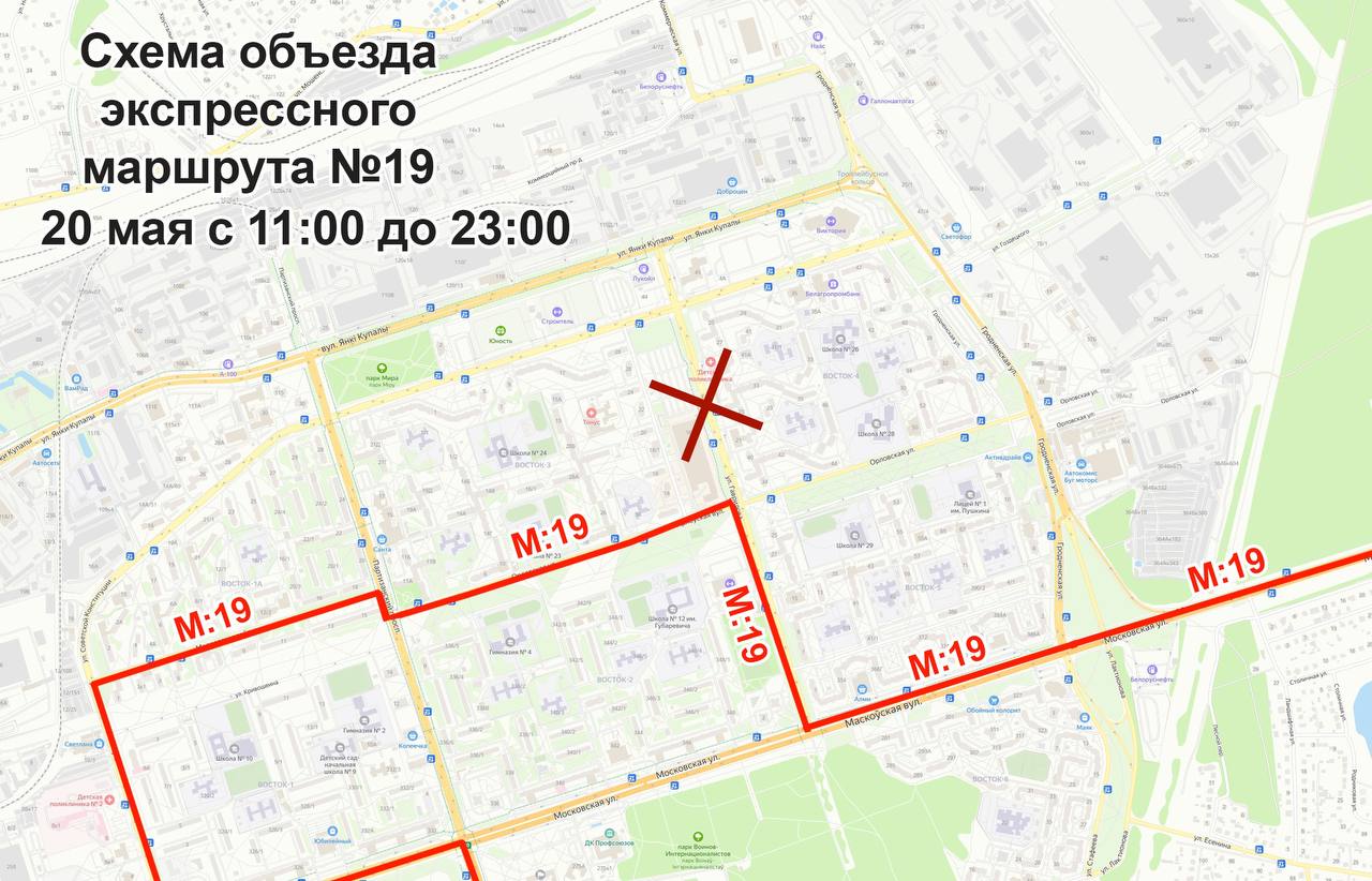 В Бресте 20 мая будут изменения в движении общественного транспорта