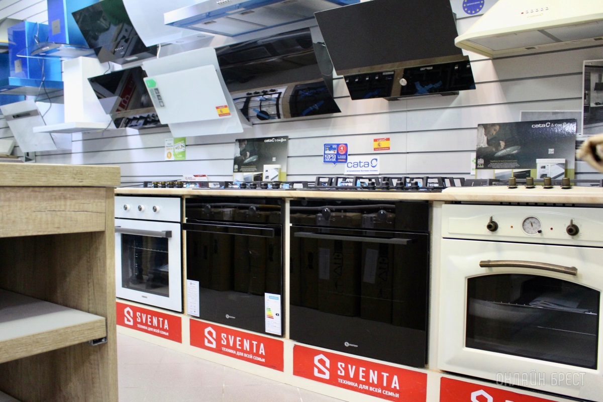 Качественные и доступные кухонные мойки, вытяжки, духовые шкафы, варочные поверхности, микроволновки и посудомойки в магазине «SVENTA» в Бресте