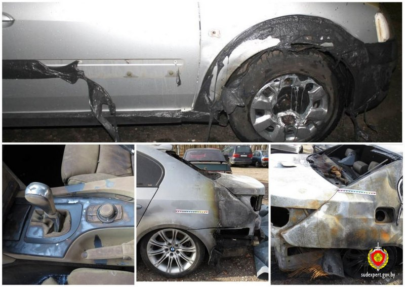 BMW загорелась на стоянке автохауса, пострадали соседние авто. В чем была причина?