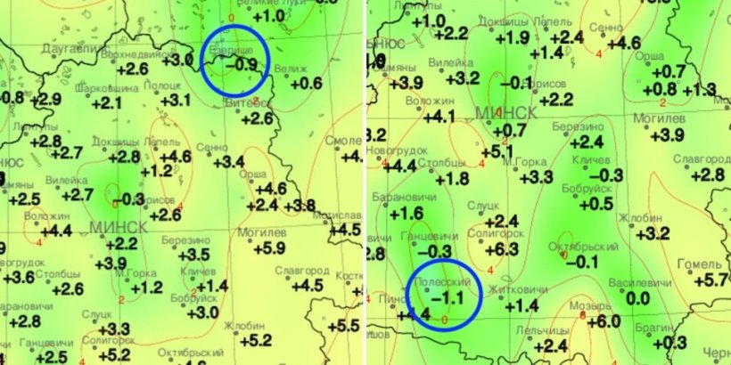Посмотрели, где в Беларуси был мороз в июне