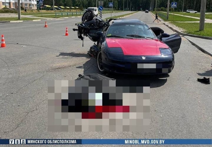 В Солигорске произошло страшное ДТП, в котором погиб мотоциклист. Опубликовано видео