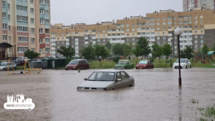 Посмотрите, как сегодня затопило Гродно