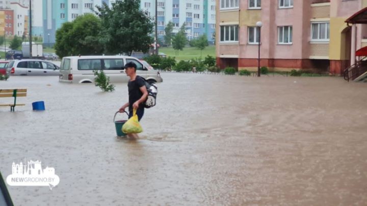 Посмотрите, как сегодня затопило Гродно