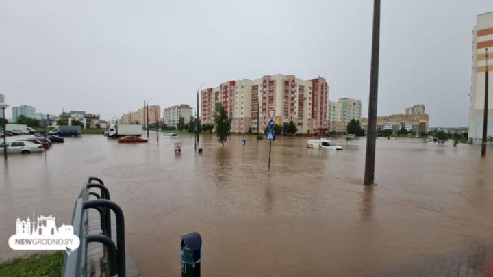 Посмотрите, как сегодня затопило Гродно