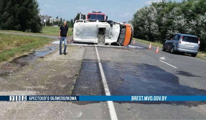 В Брестской области опрокинулся «ГАЗ» вместе с пьяным водителем