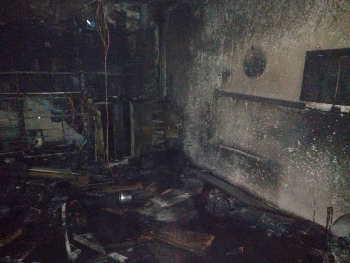 Вчера в Бресте горел гараж