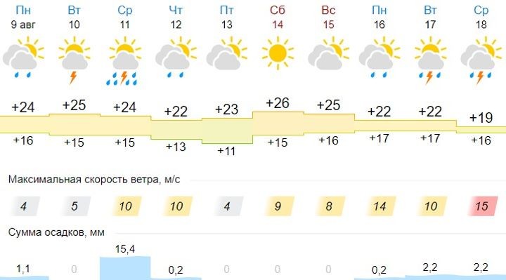 Погода в Бресте от gismeteo.by
