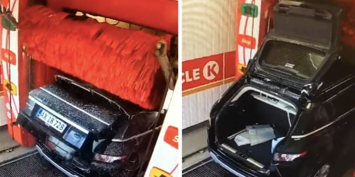 Что будет, если открыть багажник во время автоматической мойки?