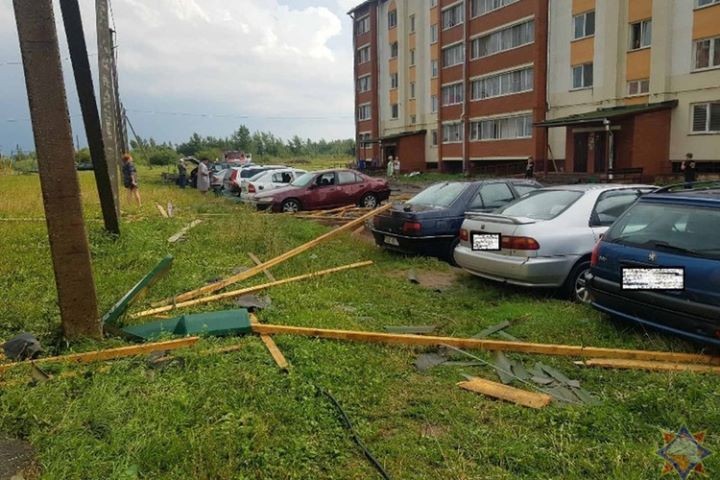 Придавило деревом женщину, снесло 10 крыш и помяло 38 машин. Вот что натворила стихия на Витебщине