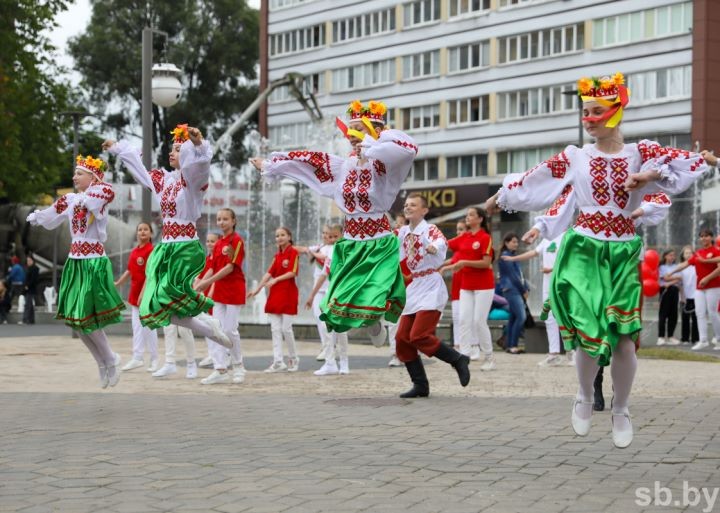 В Бресте ярким молодежным флешмобом отметили «Дзень вышыванкі»